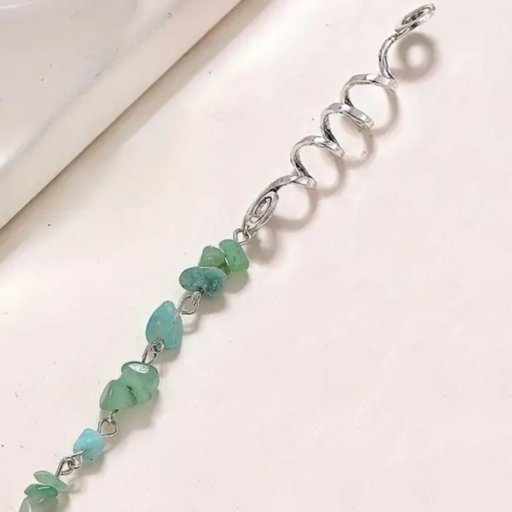 New Natural Healing Gem Stone Hair Braid/Dread Accessory